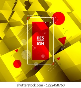 3d blocks structure background. Template for your design. Background for business presentation. Vector illustration. 