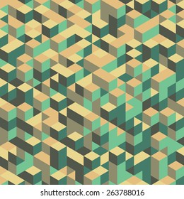 3d blocks structure background. Vector illustration. Background for business presentation.
