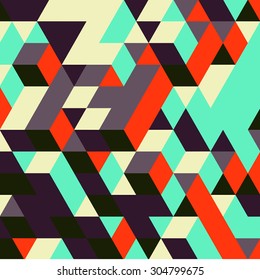 3d blocks structure background. Vector illustration. Background for business presentation.