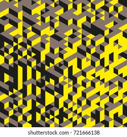 3d blocks structure background. Vector illustration. Background for business presentation.