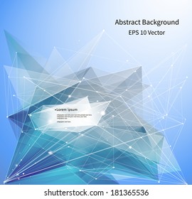 3D Blue Abstract Background with Circles, Lines and Shapes, vector Design Layout for Your Business