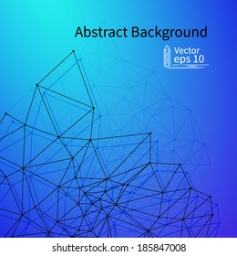 3D Blue Abstract background with Circles, Lines and Shapes | EPS10 Design Layout for Your Business