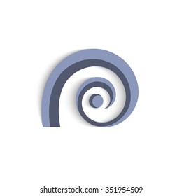 3d blue abstract icon for design. Vector EPS10