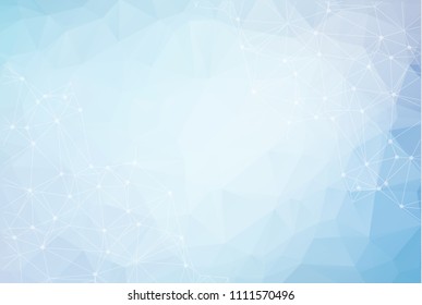 3D Blue Abstract Mesh Background with Circles, Lines and Shapes | EPS10 Design Layout for Your Business