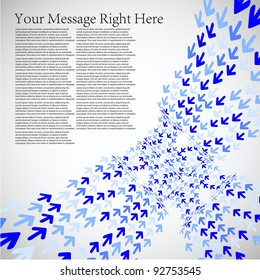 3d blue arrow business background for your company. Vector illustration. Best choice