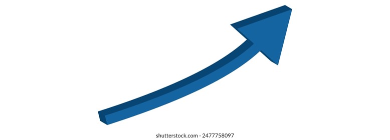 3d Blue arrow  element positive trend economic profit business strategy 3d icon vector illustration. Bright financial analyzing.upward arrow concept 3d illustration