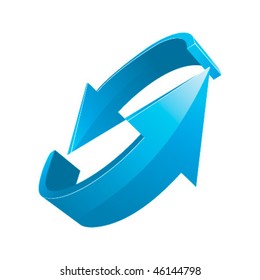 3D blue arrows