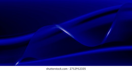 Fondo azul 3D y línea dorada con efectos de neón claro para el premio. Concepto de diseño de escena de lujo. Ilustraciones vectoriales.