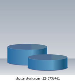 3d blue background products minimal podium scene platform, stand product, podium