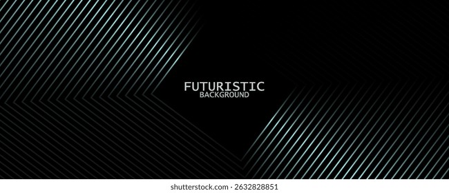 3D blue black techno abstract background overlap layer on dark space with diagonal lines effect decoration. Modern graphic design element stripes style concept for web, flyer, card, or brochure cover