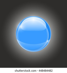 3d blue brilliant ball