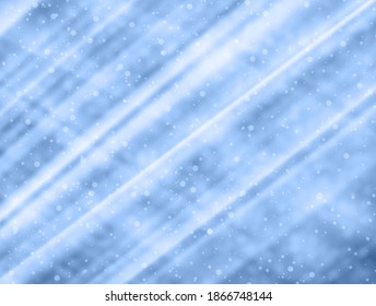 El pincel azul en 3d tira el fondo con luces como la nieve. Ilustración vectorial.