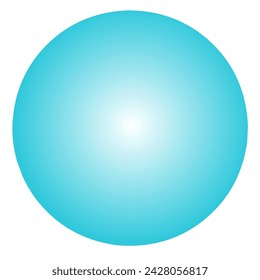 3D Blue Circle Ball, On white background. Vector Illustration.