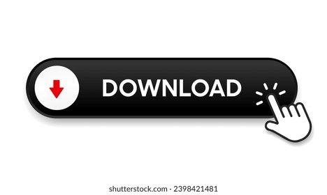 3D blue download button icon. Upload icon. Down arrow bottom side symbol. Click here button. Save cloud icon push button for UI UX, website, mobile application.