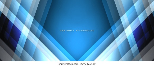 3D blue geometric abstract background overlap layer on bright space with polygonal shapes decoration. Graphic design element cutout effect style concept for banner, flyer, card, or brochure cover