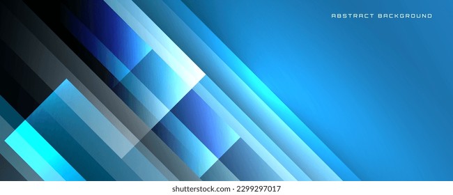 3D blue geometric abstract background overlap layer on bright space with polygonal shapes decoration. Graphic design element cutout effect style concept for banner, flyer, card, or brochure cover