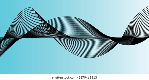 3D blue geometric abstract background overlap layer on bright space with rounded triangles effect. Minimalist graphic designmotion sound wave abstract vector background.vector illustration element 