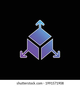 3d blue gradient vector icon