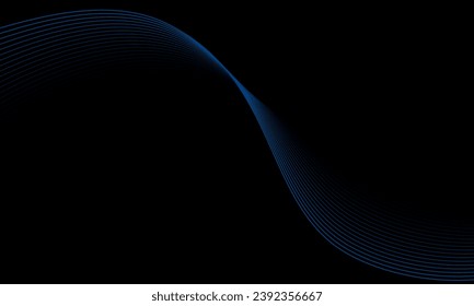 fondo abstracto de la onda de línea azul de 3 d