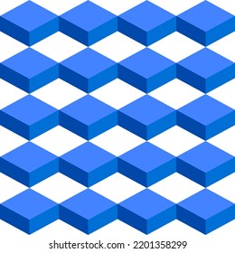 3d blue pattern on white background