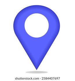 3d blue pin icon on white background
Vector icon pin location, map