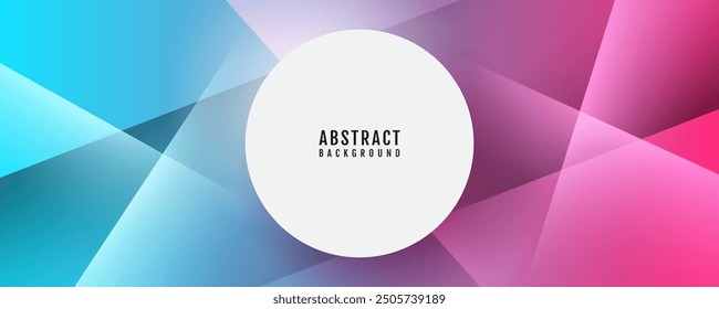 3D blue pink abstract background overlap layer on bright space with cutout shape effect decoration. Modern graphic design element circles style concept for web banner, flyer, card, or brochure cover