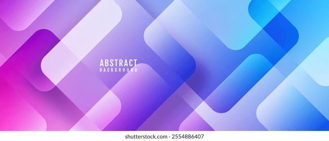 3D blue pink abstract background overlap layer on bright space with squares effect decoration. Modern graphic design element cutout style concept for web banner, art, flyer, card, or brochure cover