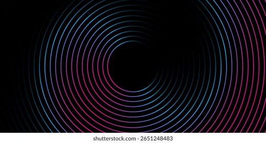 3D blue pink techno abstract background overlap layer on dark space with glowing circles decoration. Modern graphic design element lines style concept for web banner flyer, card cover