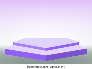3d Blue podium minimal studio background. Abstract 3d geometric shape object illustration render. Display for cosmetic perfume fashion product