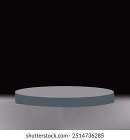 El soporte de podio azul 3D con fondo de vidrio circular es perfecto para maquetas modernas de exhibición de productos de concepto de interior. El soporte está situado en un suelo y azul suave