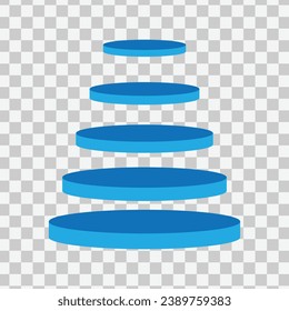 3d blue podium vector design.