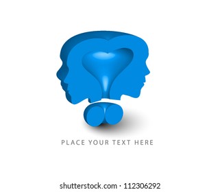 3d blue question marks on white background