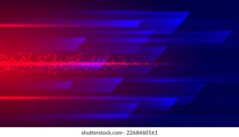 3D blue red techno abstract background overlap layer on dark space with high speed effect concept decoration. Graphic design element dynamic motion style for banner flyer, card, or brochure cover