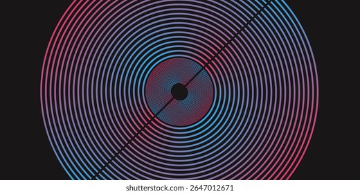 3D blue red techno abstract background overlap layer on dark space with circles lines effect decoration. Modern graphic design element. vector illustration