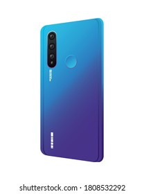 3d diseño de smartphone azul, teléfono móvil digital y tema de teléfono Ilustración vectorial