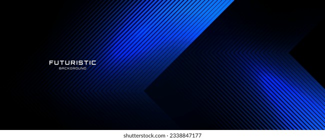 3D blue techno abstract background overlap layer on dark space with glowing lines shape decoration. Modern graphic design element future style concept for banner, flyer, card, or brochure cover