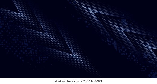 3D blue techno abstract background overlap layer on dark space with glowing dots shape decoration. 