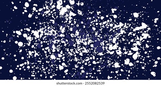 Capa de traslape de fondo abstracto techno azul 3D en el espacio oscuro con decoración de forma de puntos brillantes. eps10.