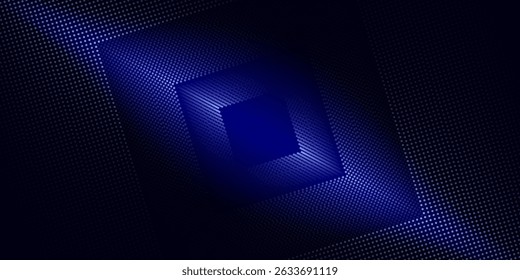 3D blue techno abstract background overlap layer on dark space with glowing dots shape decoration.vector eps10