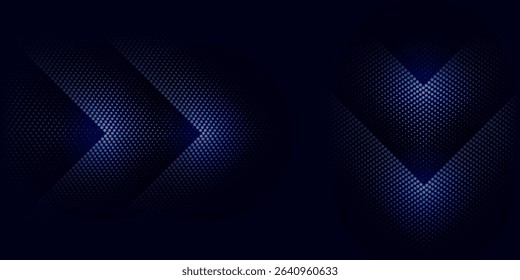 3D blue techno abstract background overlap layer on dark space with glowing dots shape decoration. Modern graphic design element dotted line style concept for banners, flyer, card, or brochure cover