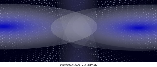 3D blau Techno abstrakten Hintergrund Überlappungsschicht auf dunklem Raum mit leuchtenden Punkten Form Dekoration. Modernes Grafikdesign Element gepunktete Linie Stil Konzept für Banner, Flyer, Karte oder Broschüre Abdeckung