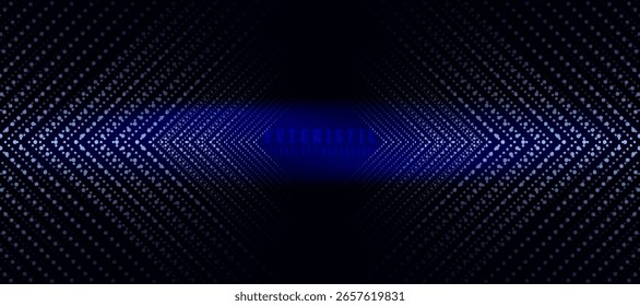 3D blue techno abstract background overlap layer on dark space with glowing dots shape decoration. Modern graphic design element dotted line style concept. vector,bussines.