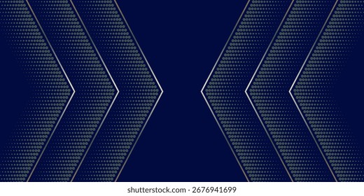 O fundo abstrato do techno azul 3D sobrepõe a camada no espaço escuro com a decoração brilhante da forma dos pontos. Gráfico moderno