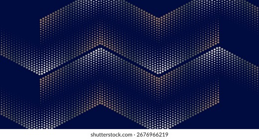 Capa de traslape de fondo abstracto techno azul 3D en el espacio oscuro con decoración en forma de puntos brillantes. Gráfico moderno