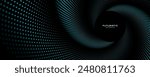 3D blue techno background. Big data visualization on dark space with dotted lines shape effect decoration. Modern graphic design element dots circle style concept for flyer, card, or brochure cover