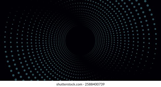 3D blue techno background. Big data visualization on dark space with dotted lines shape effect decoration. Modern graphic design element dots