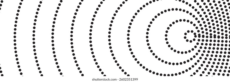 3D blue techno background. Big data visualization on dark space with dotted lines shape effect decoration. Modern graphic design element dots circle style concept for flyer, card, or brochure cover.