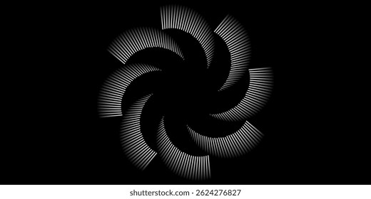3D blue techno background. Big data visualization on dark space with dotted lines shape effect decoration. Modern graphic design element dots circle style concept for flyer