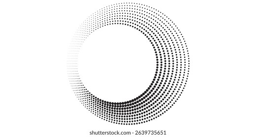 3D blue techno background. Big data visualization on dark space with dotted lines shape effect decoration. Modern graphic design element dots circle style concept for flyer, card, or brochure cover
