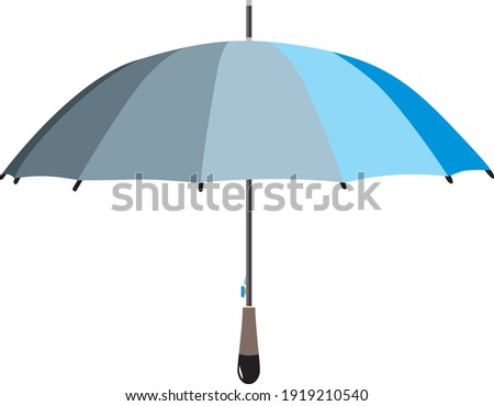 
3D Blue umbrella isolated from white background vector